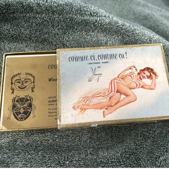 MCM PinUp Vargas Playing Cards Double Deck Comme Ci, Comme Ca Complete - Picture 4 of 9